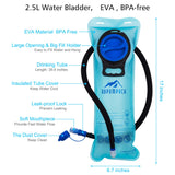 RUPUMPACK Insulated Hydration Backpack Pack with 2.5L BPA Free Bladder, Lightweight Daypack Water Backpack for Hiking Running Cycling Camping, School Commuter, Fits Men, Women, Kids, 18L