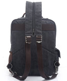 Berchirly Vintage Small College Shoulder Backpack Laptop Bag Multi-functinal Travel Outdoor Camping Rucksack