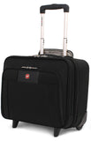 SWISSGEAR 8869 DURABLE ULTRA PORTABLE 16" ROLLING TOTE - BLACK