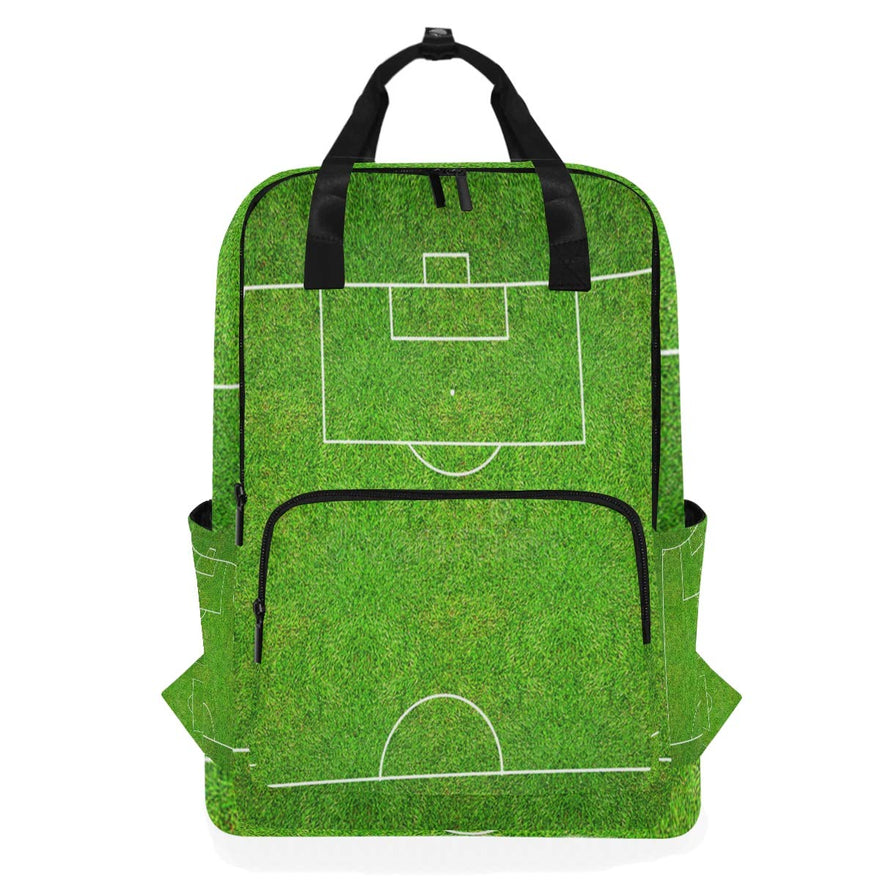 Backpack Half Of Football Field Or Soccer Laptop Bag 14 Inch Lightweight for Men/Women