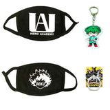 My Hero Academia Bag Gift Set - 1 My Hero Academia Drawstring Bag, 2 Face Masks, 12 Sheet Stickers, 4 Button Pins, 1 Keychain, 1 Phone Ring Holder for Anime My Hero Academia Fans