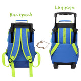 Yodo Zoo 3-Way Toddler Backpack with Wheels or Little Kids Rolling Luggage, with Front Pouch and Side Bottle Holders, for toddler boys and girls, Dinosaur