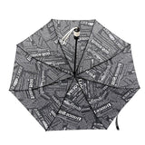 FakeFace Creative Newspaper Ultraslim Compact Triple Folding Automatic Umbrella Super Windproof Strong Rib Auto Open & Close Travel Anti-UV Rain Sun Umbrellas UV Protection Parasol