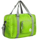 Wandf Foldable Travel Duffel Bag Luggage Sports Gym, Green