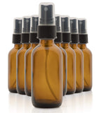 1790 Amber 2oz Small Spray Bottle, 8pk Mist Spray Bottle, Perfect Oil Bottles - BPA Free - Toxin Free - Amber Glass Bottles - Made in the USA