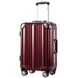 Coolife Luggage Aluminium Frame Suitcase with TSA Lock 100% PC (20in)