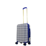 Macbeth Collection Women's Geo 21 inch Spinner Luggage, Blue