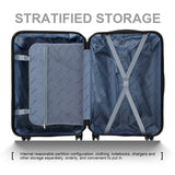 Murtisol 4 Pieces ABS Luggage Sets Hardside Spinner Lightweight Durable Spinner Suitcase 16" 20" 24" 28", 4PCS Wine Red