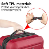 SHOWKOO Luggage Sets Expandable PC+ABS Durable Suitcase Double Wheels TSA Lock Blue