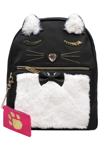 Betsey Johnson Women's Kitsch Backpack Black/Cream One Size