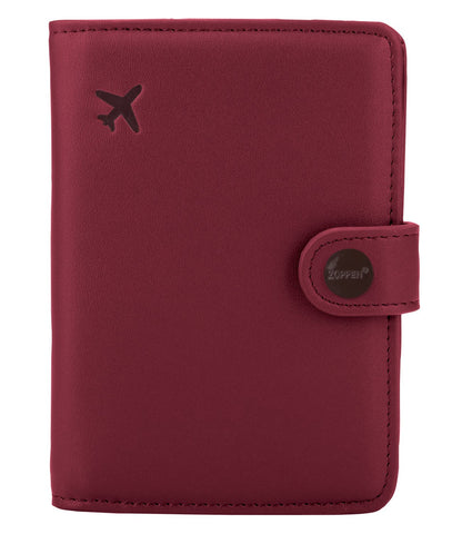 Zoppen Rfid Blocking Travel Passport Holder Cover Slim Id Card Case(#7 Wine Red/Burgundy)