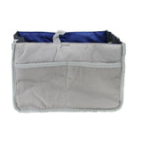 FakeFace Multi-funtional Nylon Zipper Travel Handbag Pouch / Baby Stroller Pram Pushchair Hanging Storage / Bag in Bag / Insert Organizer / Cosmetic Toiletry Bag Pocket / Makeup Bag / Tidy Bag Blue