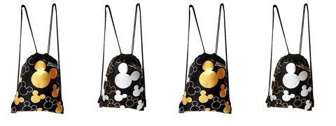 Disney Mickey Mouse Drawstring Backpack 4 Pack