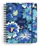 Vera Bradley Large 17 Month Daily Planner, August 2019 - December 2020, 8.75" x 7.25" with Stickers and Daily, Weekly, Monthly Views, Moonlight Garden