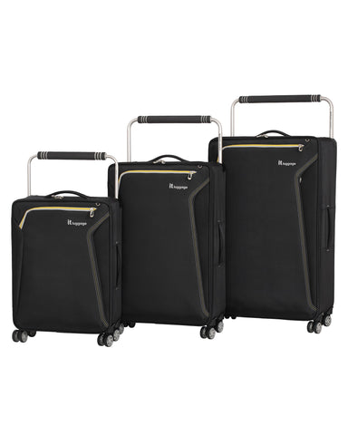 it luggage World's Lightest Accent 8 Wheel 3 Piece Set, Black