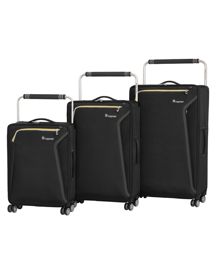 it luggage World's Lightest Accent 8 Wheel 3 Piece Set, Black