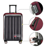 Removing-Free Travel Luggage Cover Suitcase Protector Fits 24 Inch Luggage Fits 20"22"24"26"28"30" Inch(Elastic cloth+Clear pvc)24",Wine Red