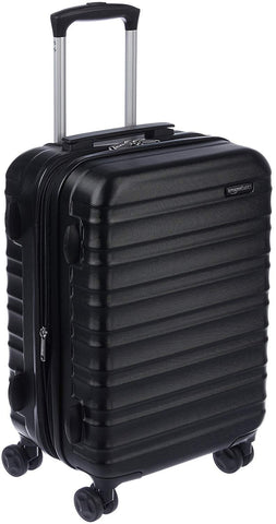 AmazonBasics Hardside Carry On Spinner Travel Luggage Suitcase - 21 Inch, Black
