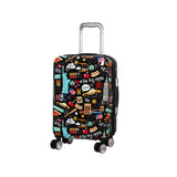 it luggage Sheen Hardside Expandable 3 Piece Set, Black New York Fun Icons Print