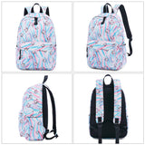 Abshoo Cute Lightweight Teens School Bookbags Unicorn Girls Backpacks With Lunch Bag (Unicorn Rainbow Blue Set)