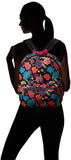 Betsey Johnson Nylon Large Backpack, Black Floral
