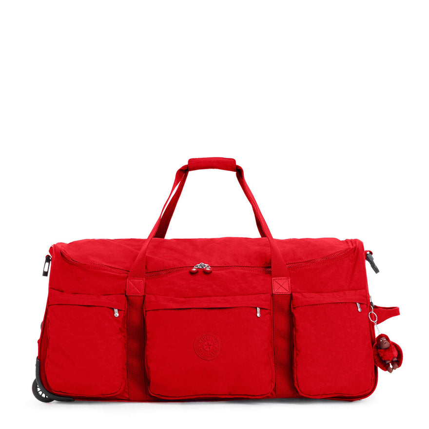 Kipling Unisex-Adult's Discover Large Wheeled Duffle, Telescoping Handle, Zip Closure, cherry tonal