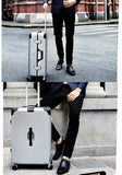 Suitcase, Aluminum Frame Trolley Case, Universal Wheel Luggage Code Suitcase High-Grade Aluminum Frame, Black, 26 inch