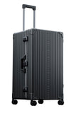 Aleon 30" International Trunk Aluminum Hardside Luggage (Onyx) Black