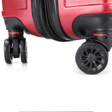 DUKAP Luggage - Zonix Collection - Lightweight Hardside Spinner 20'' inch Carry-On - Wine/Red - Suitcases with Wheels