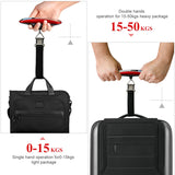 MYCARBON Digital Luggage Scale, Luggage Scale Travel Digital, 110 lbs Hanging Luggage Scale with Hook, Portable Suitcase Luggage Weight Scale with Backlit LCD Display Convertible Weight Units Red