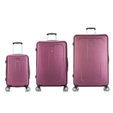DUKAP Luggage Set - Crypto Collection - Lightweight Hardside 3 piece set 20''/28''/32'' - Two Tone (Wine/Blue) - Suitcases with Wheels