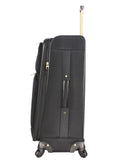 Steve Madden Luggage Large 28" Expandable Softside Suitcase With Spinner Wheels (Rockstar Black, 28in)