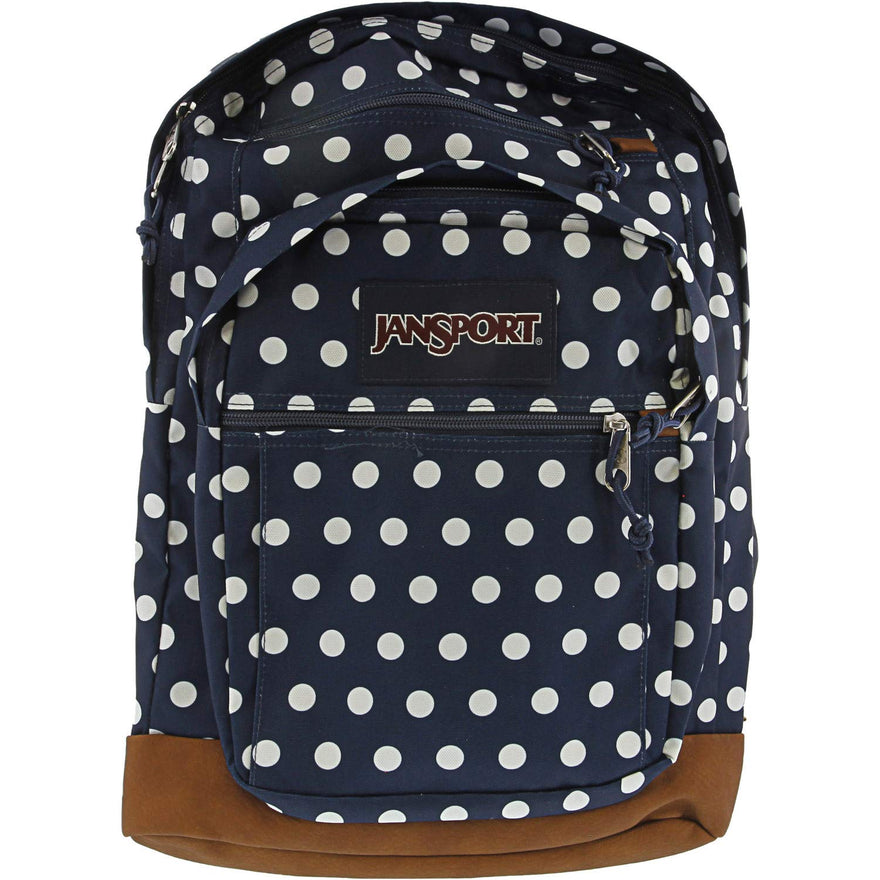 JANSPORT Cool Student 15-inch Laptop Backpack, Dark Denim Polka Dot