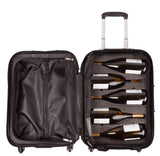 VinGardeValise - Piccolo 01-5 Bottle Capacity plus Clothing - All Purpose Wine Travel Suitcase (Black)