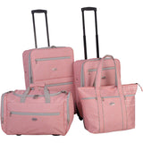 American Flyer Greek Key 4pc Luggage Set
