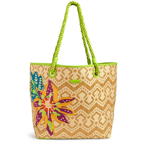Vera Bradley Straw Beach Tote