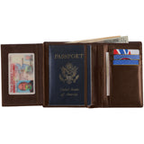 Royce Leather European Passport Travel Wallet