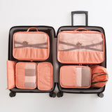 7PCS/Set High Quality Capacity Travel accessories kit Mesh storage Luggage Organizer Packing Cube
