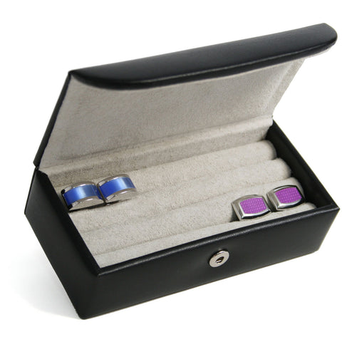 Royce Leather Luxury Suede Lined Cufflink Box