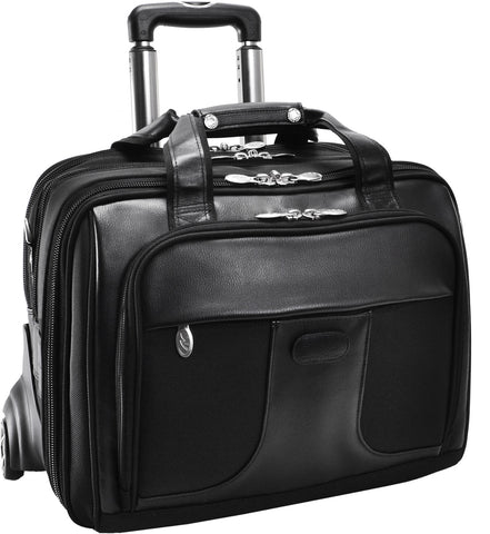 McKlein R Series Chicago Nylon 17in Wheeled Laptop Briefcase