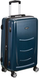 AmazonBasics Hard Shell Carry On Spinner Suitcase Luggage - 24 Inch, Navy Blue