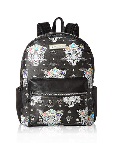 Betsey Johnson Women's Snow Queen of the Jungle Print Backpack Black/Multi One Size