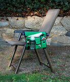 FakeFace Beach Chair Armrest Bag Handy Pockets Shoreline Tote Bag Outdoor Chair Organizer Hanging Storage Bag Pouch Shoulder Side Bag for Camping (Black)