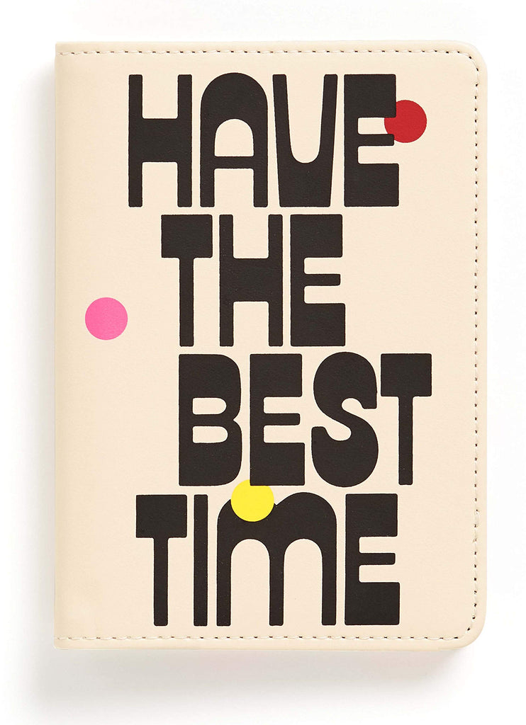 ban.do Women's Getaway Leatherette Passport Holder/Cover with Card Slots, Have the Best Time