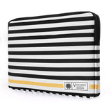 Vangoddy Hogan 15.6 inch Laptop Tablet Sleeve Black White Accent Stripe Pattern