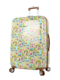 Lily Bloom Hardside Luggage 3 Piece Design Pattern Spinner Suitcase For Woman (Beach House)