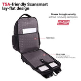 SWISSGEAR Large ScanSmart Laptop Backpack | TSA-Friendly Carry-on | Travel, Work, School | Men's and Women's - Black