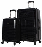 Steve Madden Signature 6 Piece Spinner Suitcase Set Collection (One Size, Black)