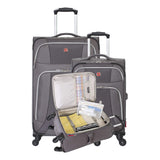 SWISSGEAR 7362 3-Piece Expandable Lightweight Rolling Spinner Luggage Set | Wheeled Travel Suitcases | 20-inch, 24-inch, 28-inch - Gray