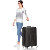 AmazonBasics Geometric Travel Luggage Expandable Suitcase Spinner with Wheels and Built-In TSA Lock, 31.5 Inch - Black
